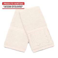 Kit Toalha em Algodão Dakota 2 Peças com Renda Sortida Marfim BUETTNER / REF. 64428