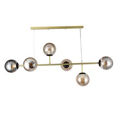 Pendente Alumínio e Vidro 40W Bivolt 6XE27 Lynx Dourado DILUX / REF. DI95935