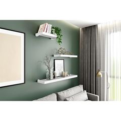 Prateleira em MDP 20x100cm Duetto Branco com Moldura Branca PRAT-K / REF. 10201.050