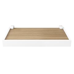Prateleira em MDP 20x40cm Duetto Nogueira com Moldura Branca PRAT-K / REF. 10213.030