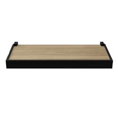 Prateleira em MDP 20x40cm Duetto Nogueira com Moldura Preta PRAT-K / REF. 10214.030