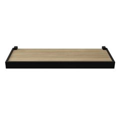 Prateleira em MDP 20x60cm Duetto Nogueira com Moldura Preta PRAT-K / REF. 10214.040