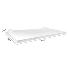 Prateleira em MDP 20x40cm Me Leve Branco com Suporte Branco PRAT-K / REF. 10250.010