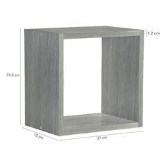 Nicho em MDP 27x24,5x15cm Me Leve Concreto PRATK / REF. 10280.531