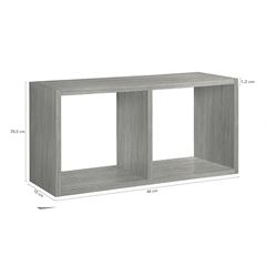 Nicho MDP 48x24,5x15cm Duplo Me Leve Concreto PRAT-K / REF. 10280.559