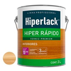 Verniz Alto Brilho 3L Hiper Rápido Incolor HIPERLACK / REF. 641100182