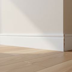 Rodapé 10x240 em Poliestireno Fit Frisado Branco BIANCOGRES / REF. TH0828B1