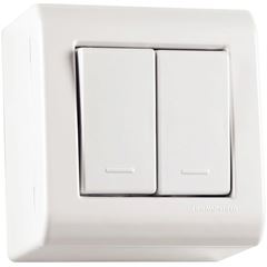 Interruptor Sistema X Simples 2 Tomadas 10A 250V LizFlex Branco TRAMONTINA / REF. 57304/011