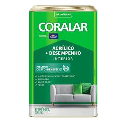 Tinta Acrílica Fosca Coralar mais Desempenho 18L Pedra Preciosa CORAL / REF. 5828231