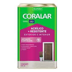 Tinta Acrílica Fosca 18L Coralar mais Resistente Pedra Preciosa CORAL / REF. 5828124