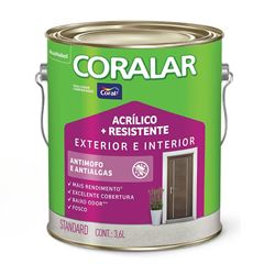 Tinta Acrílica Fosca Coralar mais Resistente 3,6L Dia Nublado CORAL / REF. 5828144