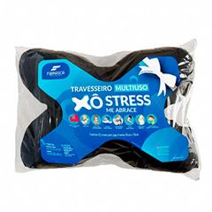 Travesseiro Poliéster 43x62cm Xô Stress Grafite FIBRASCA / REF. 4169