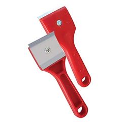 Raspador em Aço 6cm para Tinta e Vernizes com Cabo Plástico Vermelho ATLAS / REF. 275/6