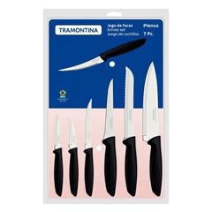 Kit Faca Inox 7 Peças Plenus Preto TRAMONTINA  / REF. 23498066