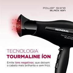 Secador de Cabelo 2000w 220v Power Shine SC13 Preto MONDIAL / Ref. 74070-06