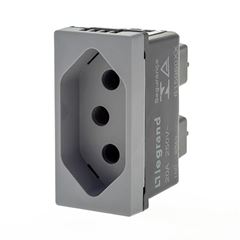 Tomada Módulo 1 Módulo 2P+T  20A  Plus + Preto  PIAL / REF. 615060CZ