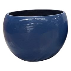 Vaso de Cerâmica 56x42cm Caymen Azul Marinho DESIGN DECOR / REF. DDC96567