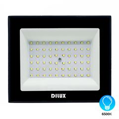 Refletor Led de Alumínio Ultra Slim 50W Bivolt IP65 6500K Preto DILUX / REF. DI96277