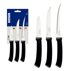 Kit de Facas em Inox com 3 Peças Felice Preto TRAMONTINA / REF. 23499/077