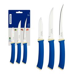 Kit de Facas em Inox com 3 Peças Felice Azul TRAMONTINA / REF. 23499/177