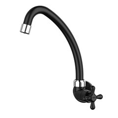 Torneira para Cozinha em ABS de Parede Bica Móvel Marujá Preta VIQUA / REF. 1130405