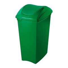 Lixeira Plástica 40 Litros Basculante Seletiva Retangular Verde SANREMO / REF. SR64/24
