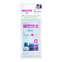 Refil Rolo Adesivo Plástico Oba para Pelos em Tecidos com 50 Folhas Branco SANREMO / REF. SR897