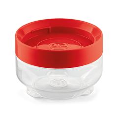 Pote Plástico 300ml Conecta com Tampa Redondo Vermelho UZ / REF. UZ401-VM