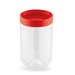 Pote Plástico 900ml Conecta com Tampa Redondo Vermelho UZ / REF. UZ403-VM