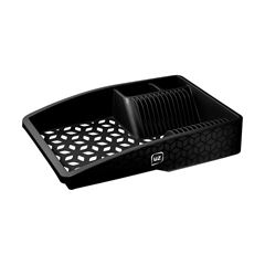 Escorredor Plástico para Pratos e Talheres Slim Preto UZ / REF. UZ414-PR