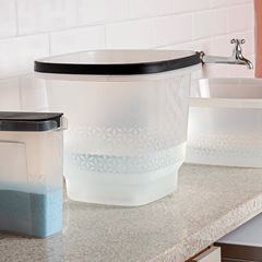 Balde Plástico 12 Litros com Alça Slim Quadrado Transparente UZ / REF. UZ415-TR