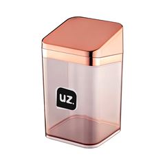 Porta Algodão Plástico Slim Rosé UZ / REF. UZ546-ROSE