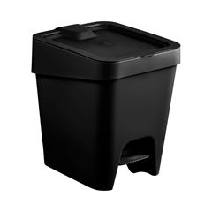 Lixeira Plástica 8 Litros de Pedal Slim Quadrado Preto UZ / REF. UZ549-PR