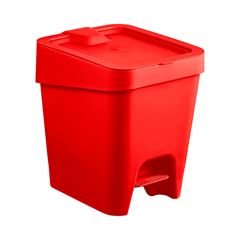 Lixeira Plástica 8 Litros de Pedal Slim Quadrado Vermelho UZ / REF. UZ549-VM