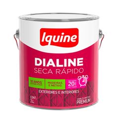 Tinta Esmalte Alto Brilho 3L Dialine Seca Rápido Branco Gelo IQUINE / REF. 62200382R