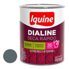 Tinta Esmalte Alto Brilho 750ml Dialine Seca Rápido Cinza Escuro IQUINE / REF. 62200883R