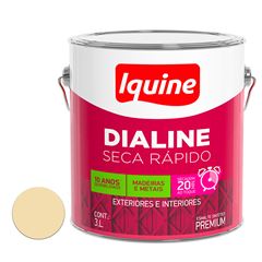 Tinta Esmalte Alto Brilho 3L Dialine Seca Rápido Marfim IQUINE / REF. 62202082