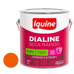 Tinta Esmalte Alto Brilho 3L Dialine Seca Rápido Laranja IQUINE / REF. 62204482