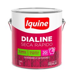 Tinta Esmalte Alto Brilho Dialine Seca Rápido 3L Vermelho Vinho IQUINE / REF. 62204682
