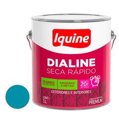 Tinta Esmalte Alto Brilho Dialine Seca Rápido 3L Azul Mar IQUINE / REF. 62206182