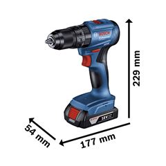 Furadeira e Parafusadeira de Impacto 18V com 1 Bateria GSB18LI BOSCH / Ref. 06019K31E6-000