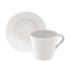 Xícara de Chá com Pires de Porcelana 185ml Comercial Branco TRAMONTINA / REF. 96900/082