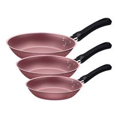 Kit Frigideira em Alumínio com 3 Peças Caribe Rosa TRAMONTINA / REF. 20297/409