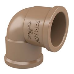 Joelho 90° Soldável em PVC 40mm FORTLEV / REF. 10130409