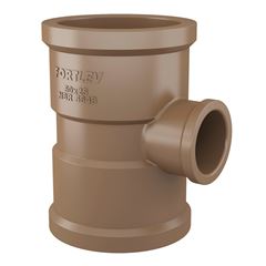 Tê de Redução Soldável em PVC 50x25mm FORTLEV / REF. 10265029