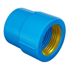 Luva Soldável em PVC com Bucha de Latão 25mmx3/4 Pol. Azul FORTLEV / REF. 10312539