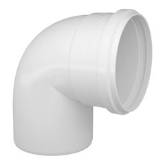 Joelho 90° Esgoto SN em PVC 75mm Branco FORTLEV / REF. 11130758