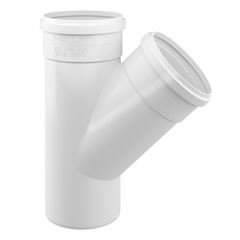 Junção Simples Esgoto SN em PVC 75X75mm Branco FORTLEV / REF. 11150759