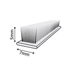 Veda Fresta Escova Adesivo 5x7mm 5m Cinza COMFORT DOOR / REF. PA02010017