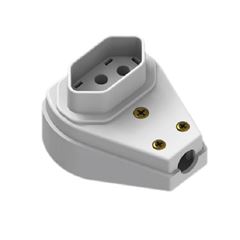 Plug Fêmea em Polipropileno 2P+T 20A 250V com Prensa Cabo Gigante Preto ILUMI / REF. 1450